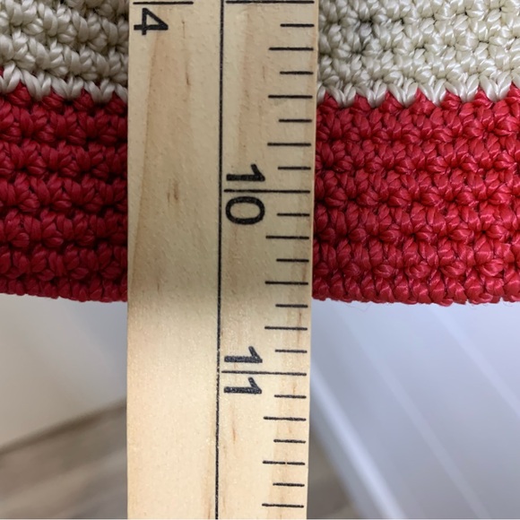 The Sak Crossbody Red White & Blue 106910 Anthem Flower Beige Crochet READ - Picture 12 of 13